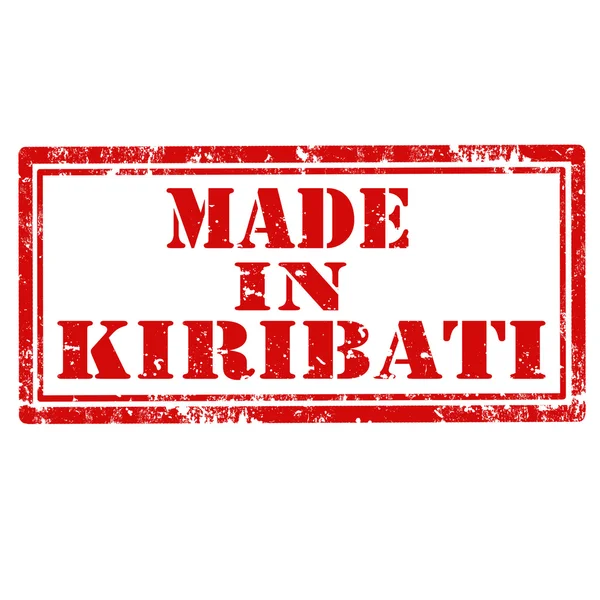 Hergestellt in Kiribati-Briefmarke — Stockvektor