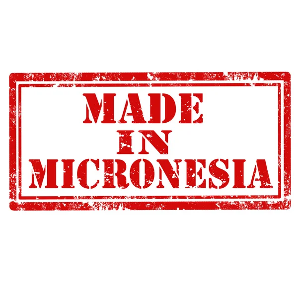 Fabriqué en Micronésie-timbre — Image vectorielle