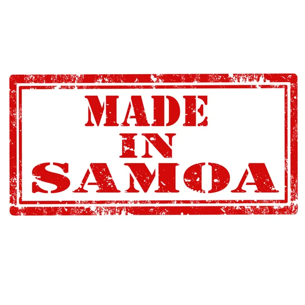 Fabriqué au Samoa-timbre — Image vectorielle