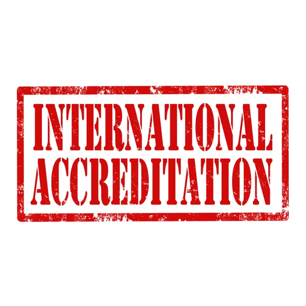 Timbre d'accréditation internationale — Image vectorielle