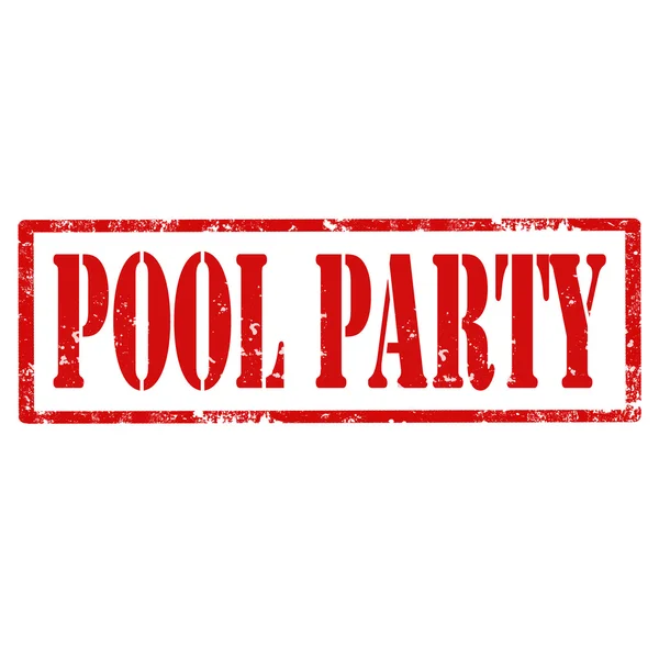 Pool Party-stamp — Stock Vector