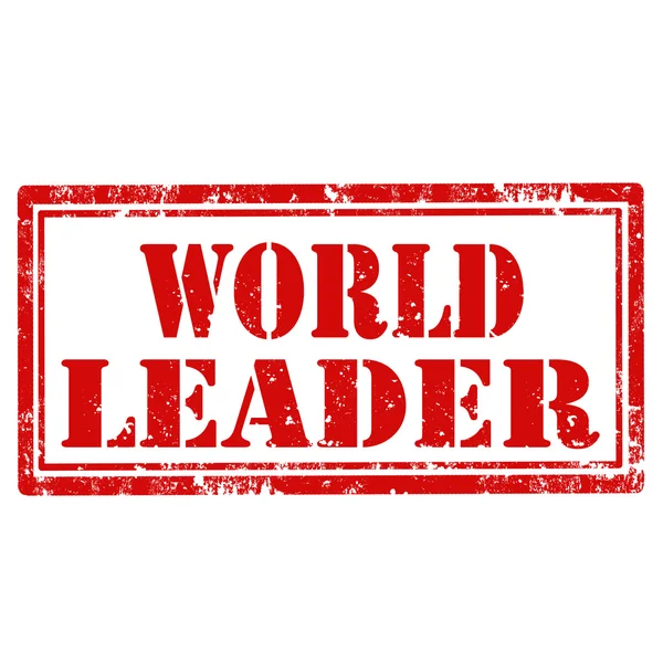 Timbre du leader mondial — Image vectorielle