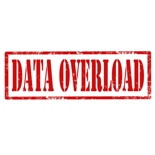 Data Overload-stamp — Stock Vector
