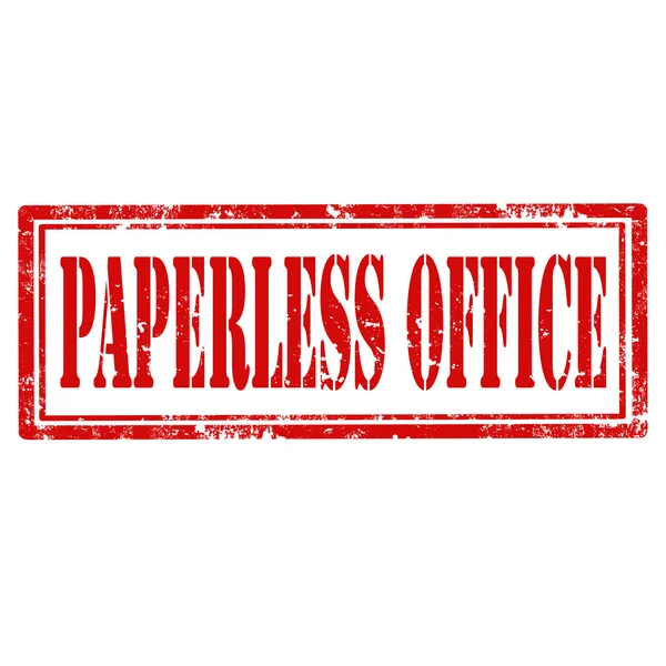 Paperless Office-stamp — Stock Vector