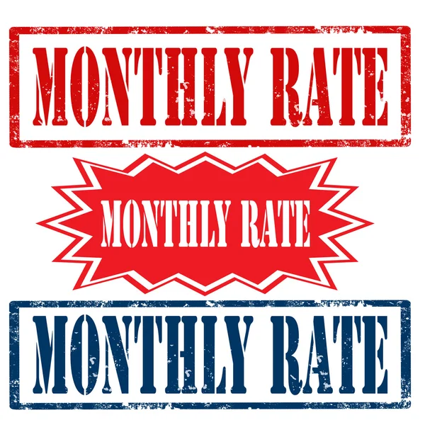 Monthly Rate-stamps — Stock Vector