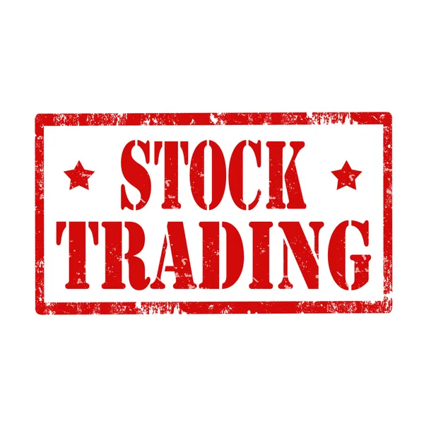 Stock Trading-stamp — Stock Vector