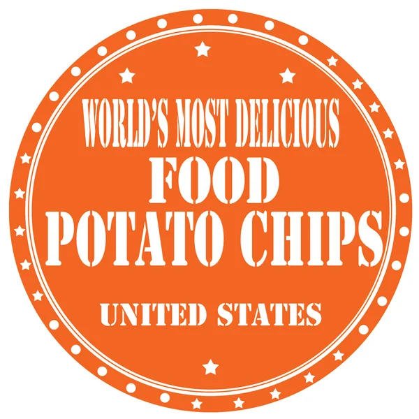 Potato Chips-label — Stock Vector