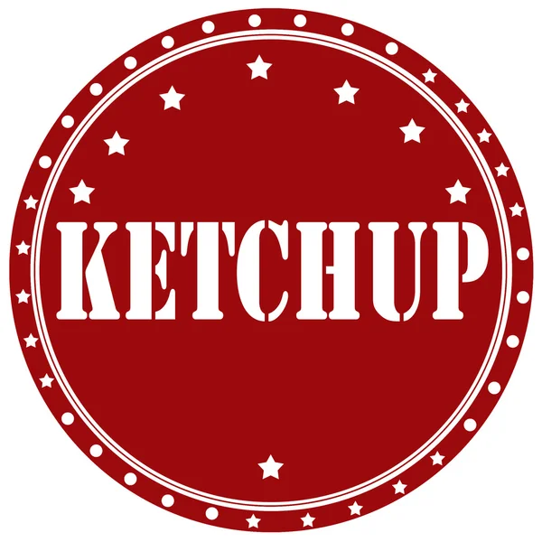 Etiqueta de ketchup — Vector de stock