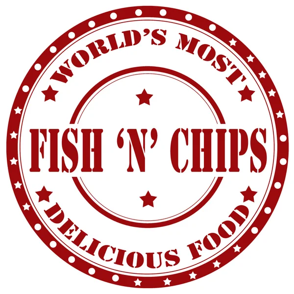 Sello de pescado y patatas fritas — Archivo Imágenes Vectoriales