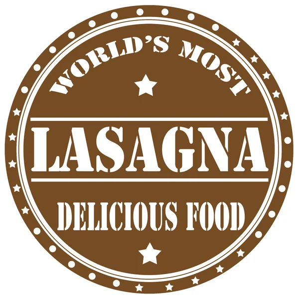 Étiquette lasagne — Image vectorielle