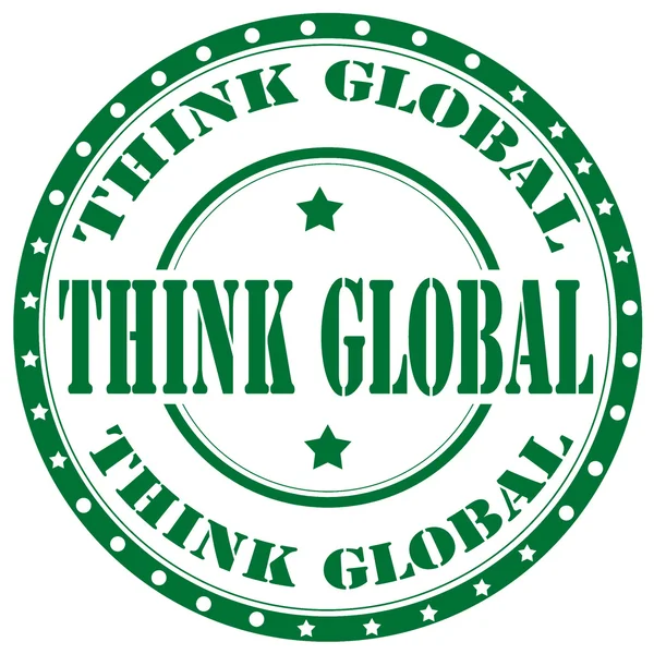 Think Global Stempel — Stockvektor