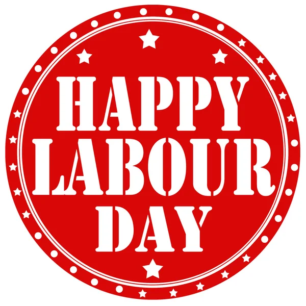 Happy Labour Day-label — Stock Vector