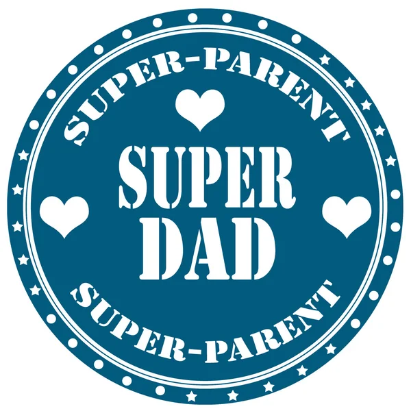 Super Dad-label — Stock Vector