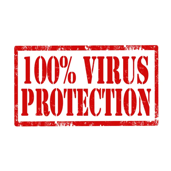Virus Timbro di protezione — Vettoriale Stock