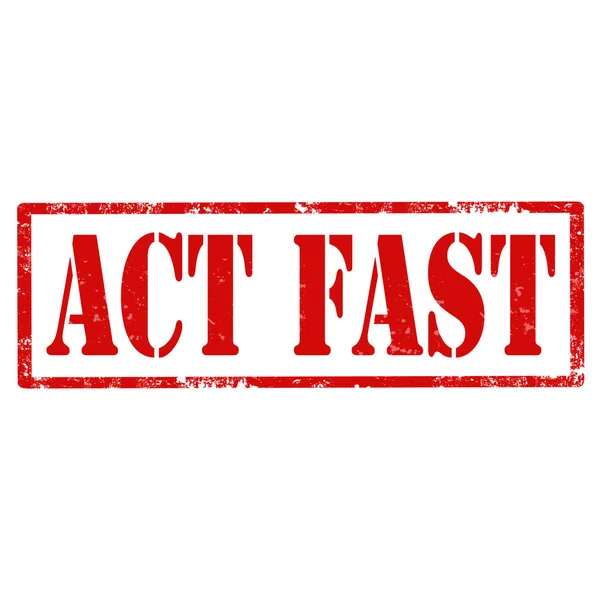 Act Fast-stamp — Stock Vector