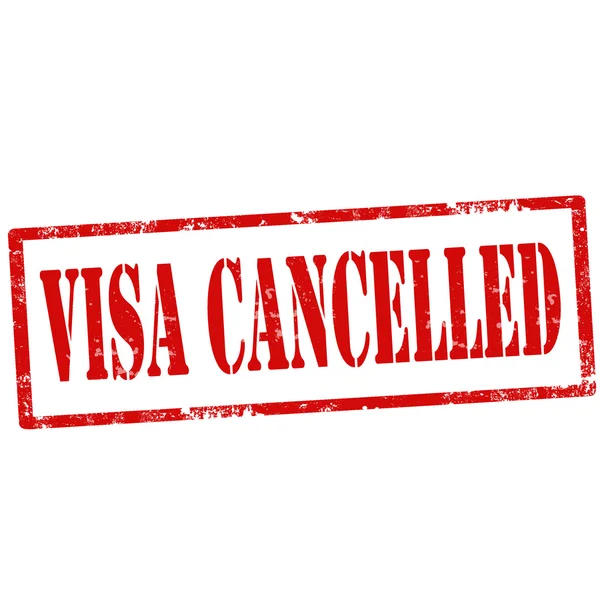 Visa Timbre annulé — Image vectorielle
