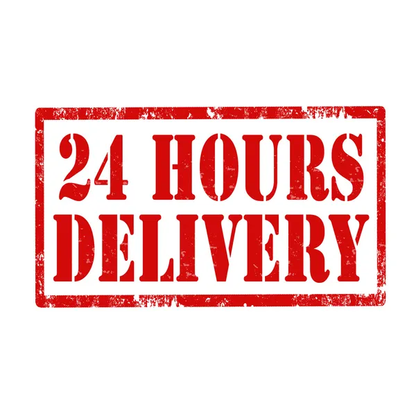 24 Hours Delivery-stamp — Stock Vector