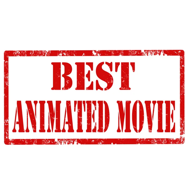 Best Animated Movie-stamp — Stock Vector