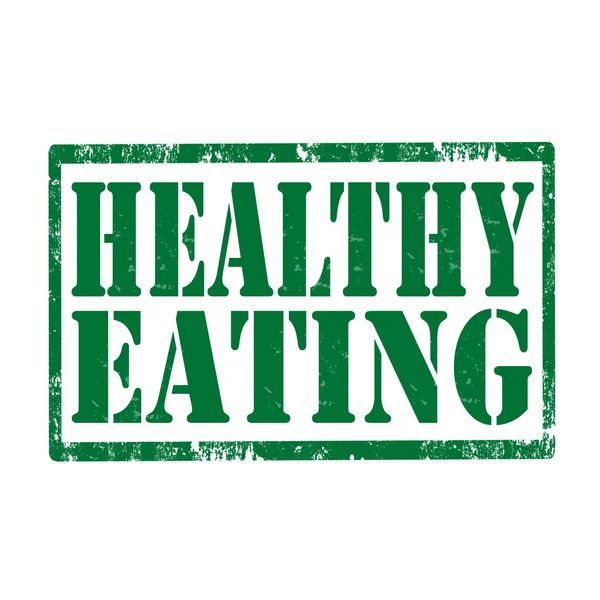 Egészséges táplálkozás-bélyeg — Stock Vector