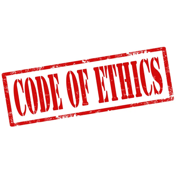 Code van ethiek-stempel — 스톡 벡터