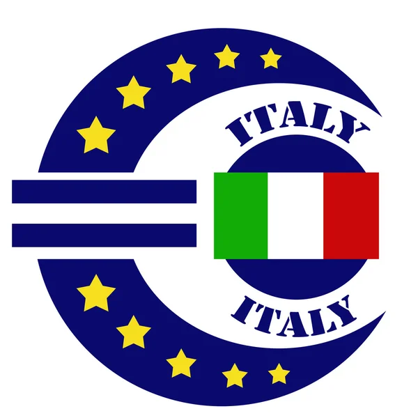 Italien-Label — Stockvektor