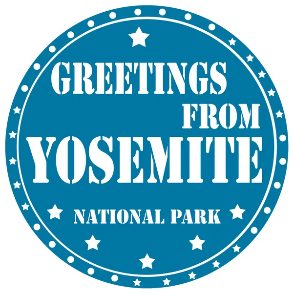 Salutations de Yosemite-label — Image vectorielle