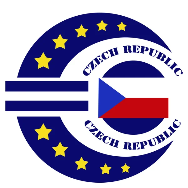 Czech Republic-label — Stock Vector