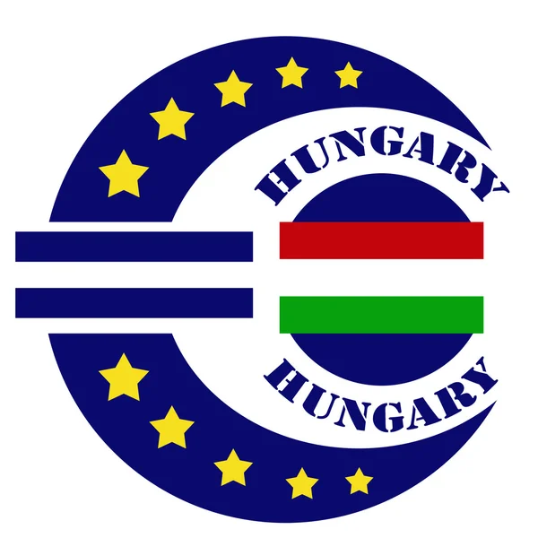 Hungary-label — Stock Vector