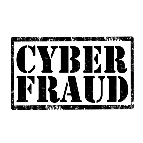 Cyber podvody razítko — Stockový vektor