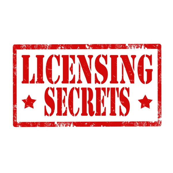 Licensing Secrets-stamp — Stock Vector