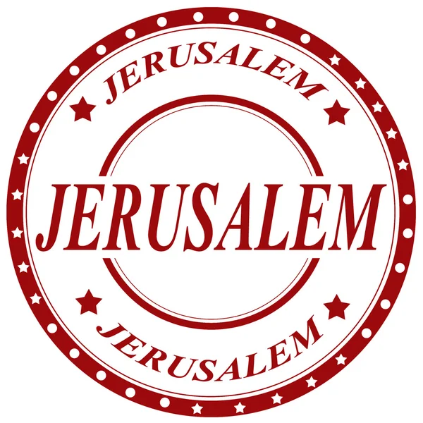 Jerusalem-stamp — Stock Vector