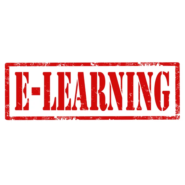 Sello de aprendizaje electrónico — Vector de stock