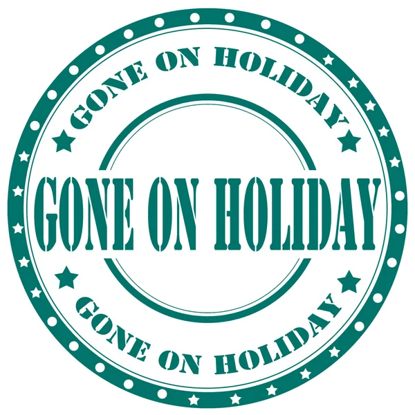 Gone On Holiday-stamp — Stock Vector