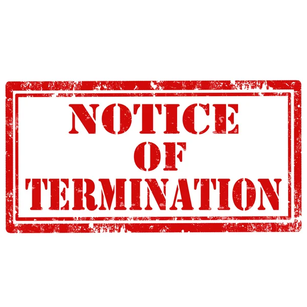 Notice Of Termination-stamp — Stock Vector