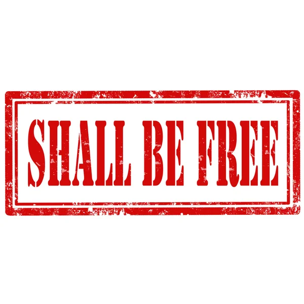 Shall Be Free-stamp — Stock Vector