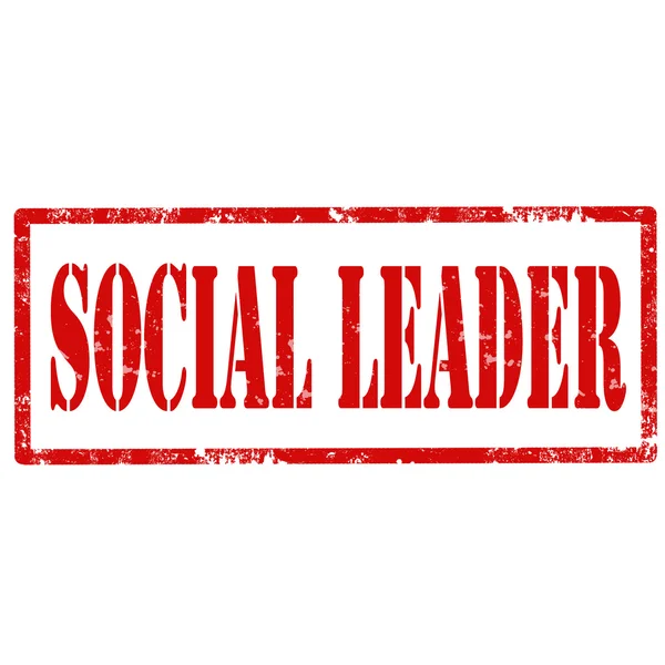 Timbro Leader sociale — Vettoriale Stock