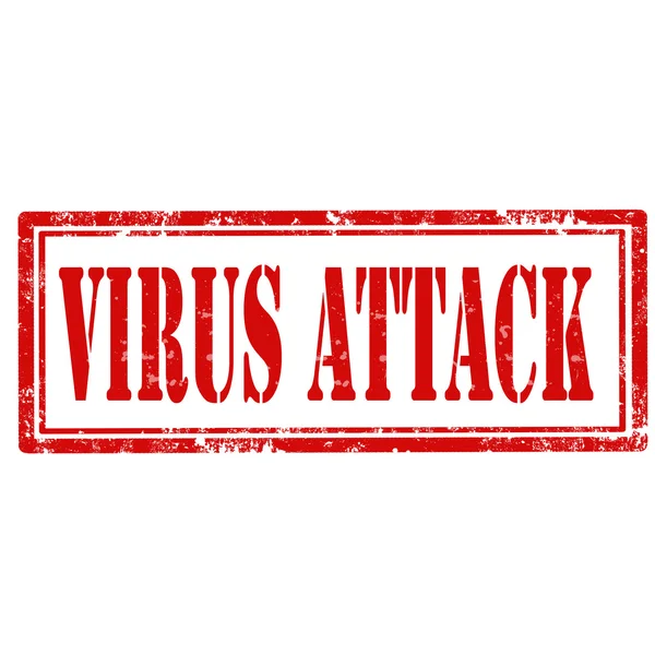 Virus Timbro di attacco — Vettoriale Stock