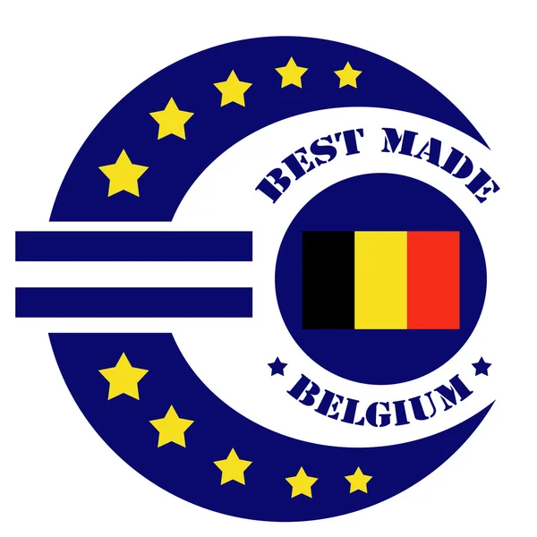 Best Made-Belgium — Stock Vector