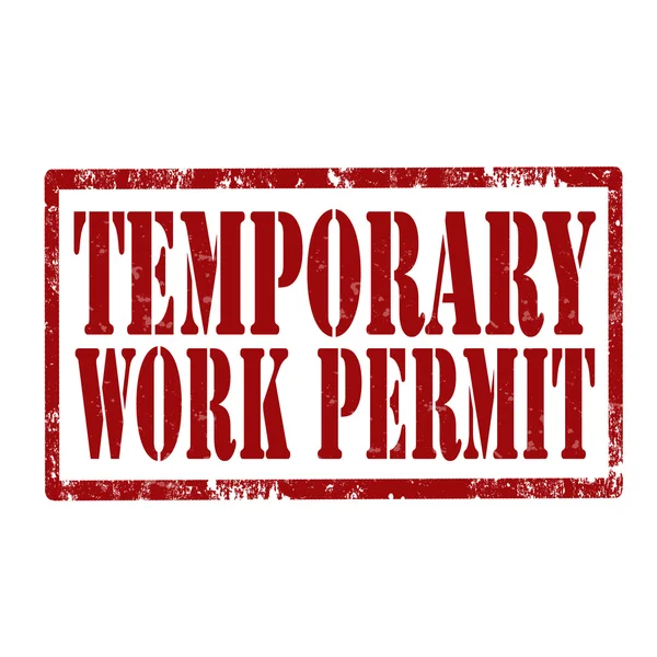 Temporary work permit — Stock Vector