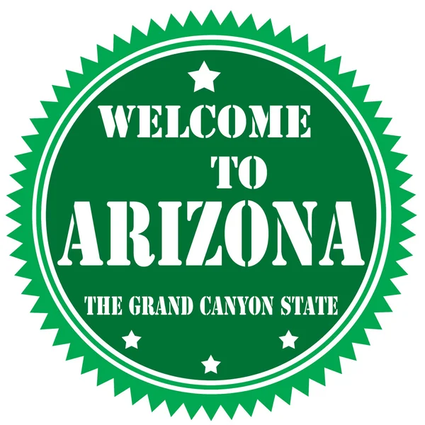 Bem-vindo ao Arizona-label — Vetor de Stock