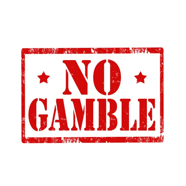 Kein Glücksspielstempel — Stockvektor