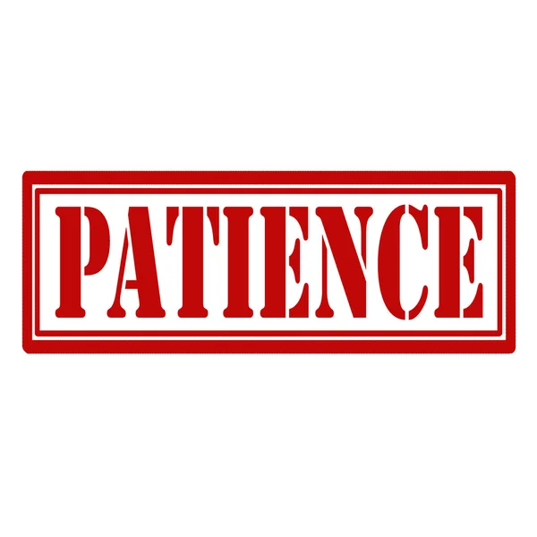 Patience-stamp — Stock Vector