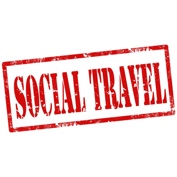 Social Travel-stamp — Stock Vector