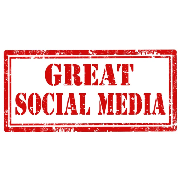 Great Social Media-stamp — Stock Vector