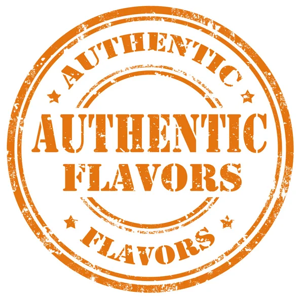 Authentic Flavors-stamp — Stock Vector
