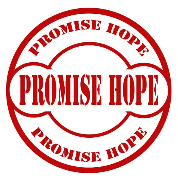 Prometti il timbro Hope — Vettoriale Stock