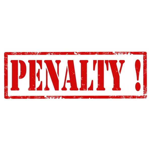 Penalty !-stamp — Stock Vector