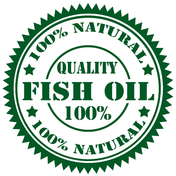 Sello de aceite de pescado — Vector de stock