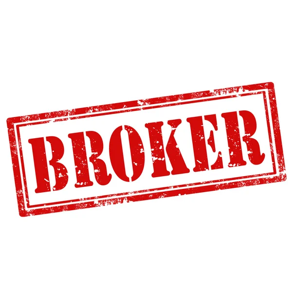 Broker razítko — Stockový vektor