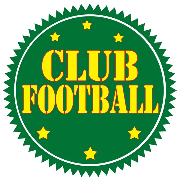 Club labdarúgó-címke — Stock Vector
